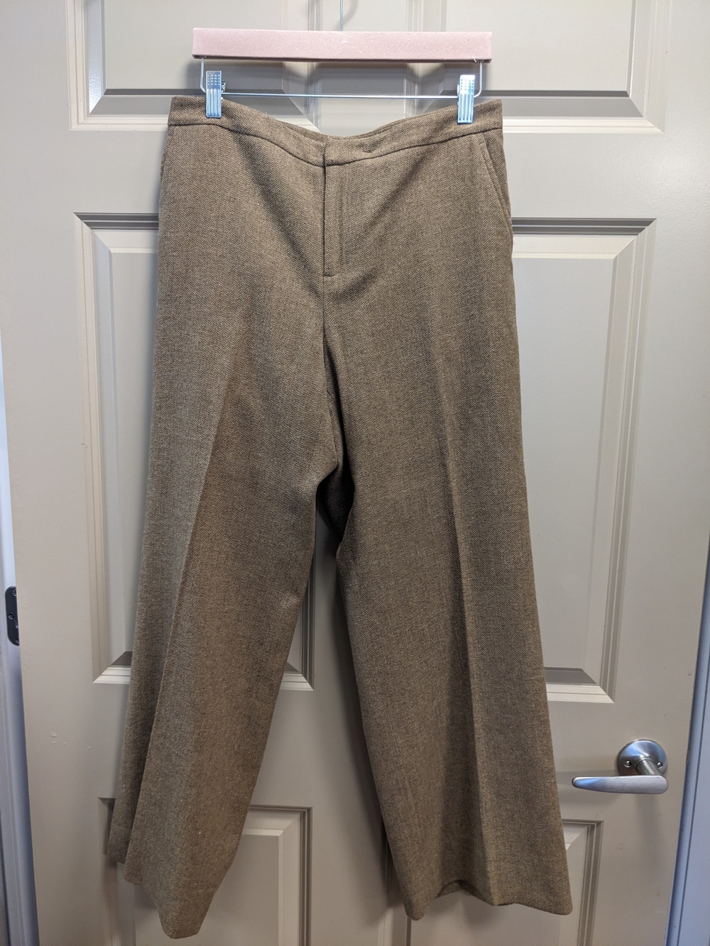 Ralph Lauren Tailored Wool Herringbone Trousers Pants Size 12